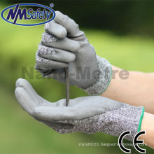 NMSAFETY pu coated cut 4 industrial security gloves